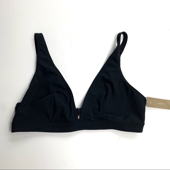 J. Crew Plunge V Neck Bralette Matte Stretch - Picture 3 of 6